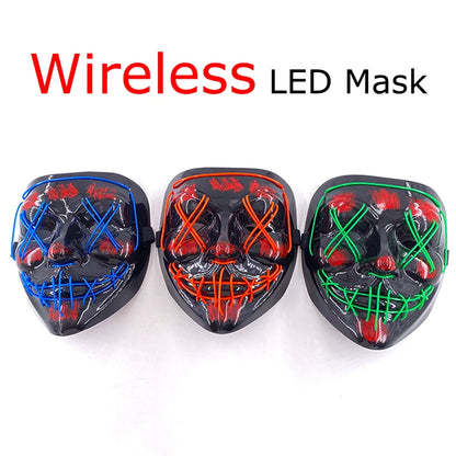 Crossed Out | LED Halloween Mask