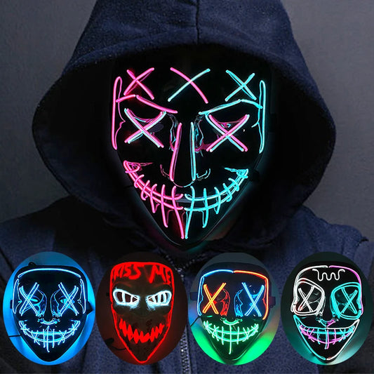 Crossed Out | LED Halloween Mask