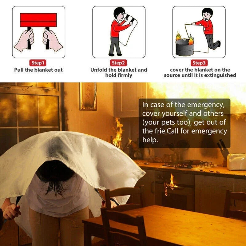 The "BlazeLock" Fire Blanket