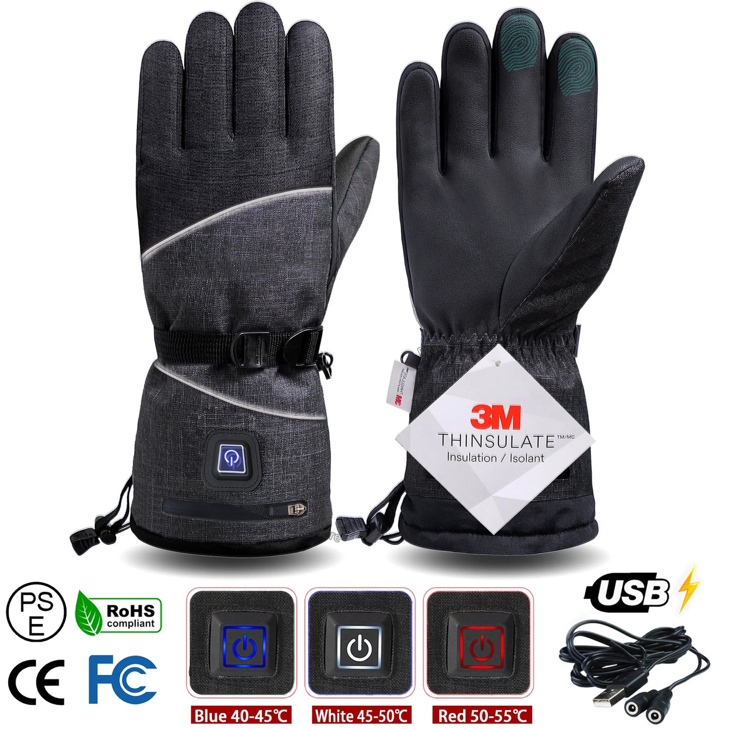 HeatMax Waterproof Winter Gloves