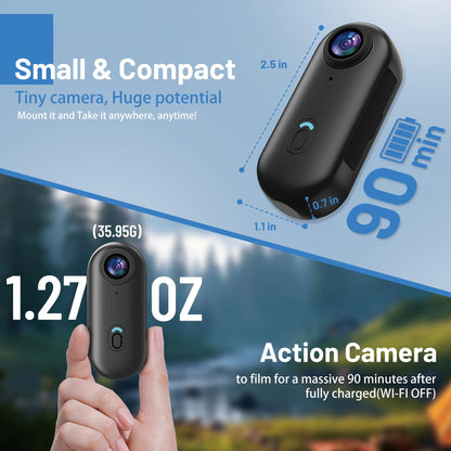 StealthiCam™ | 4K Mini WIFI Action Camera 128GB