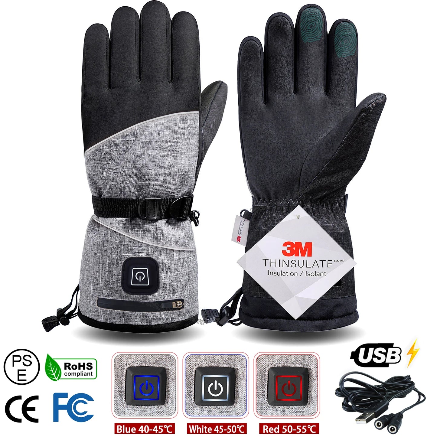 HeatMax Waterproof Winter Gloves