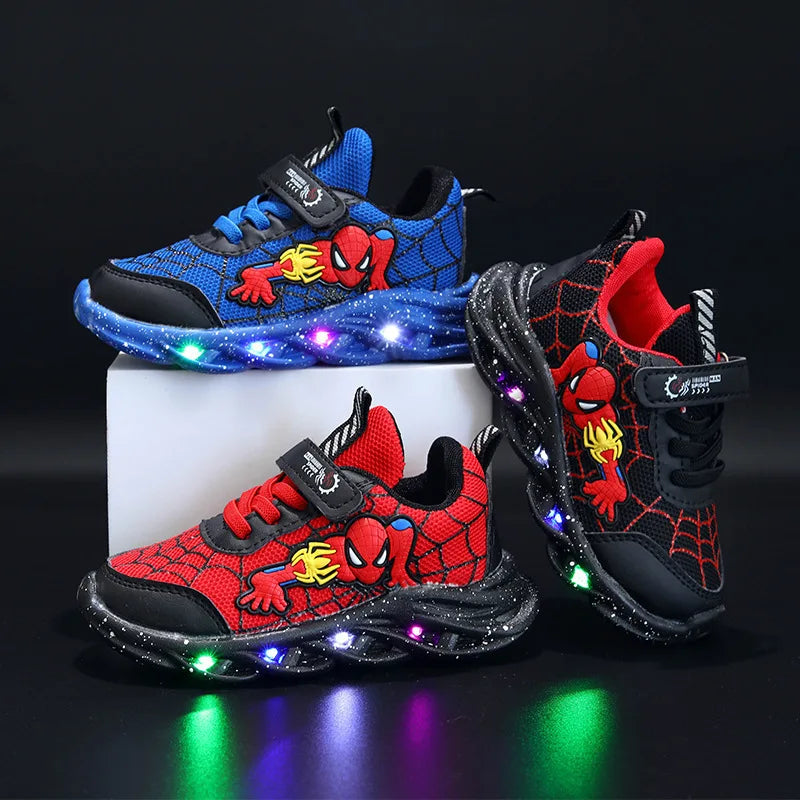 Spider-Star Kids Sneakers | LED Lighted Casual Sneakers