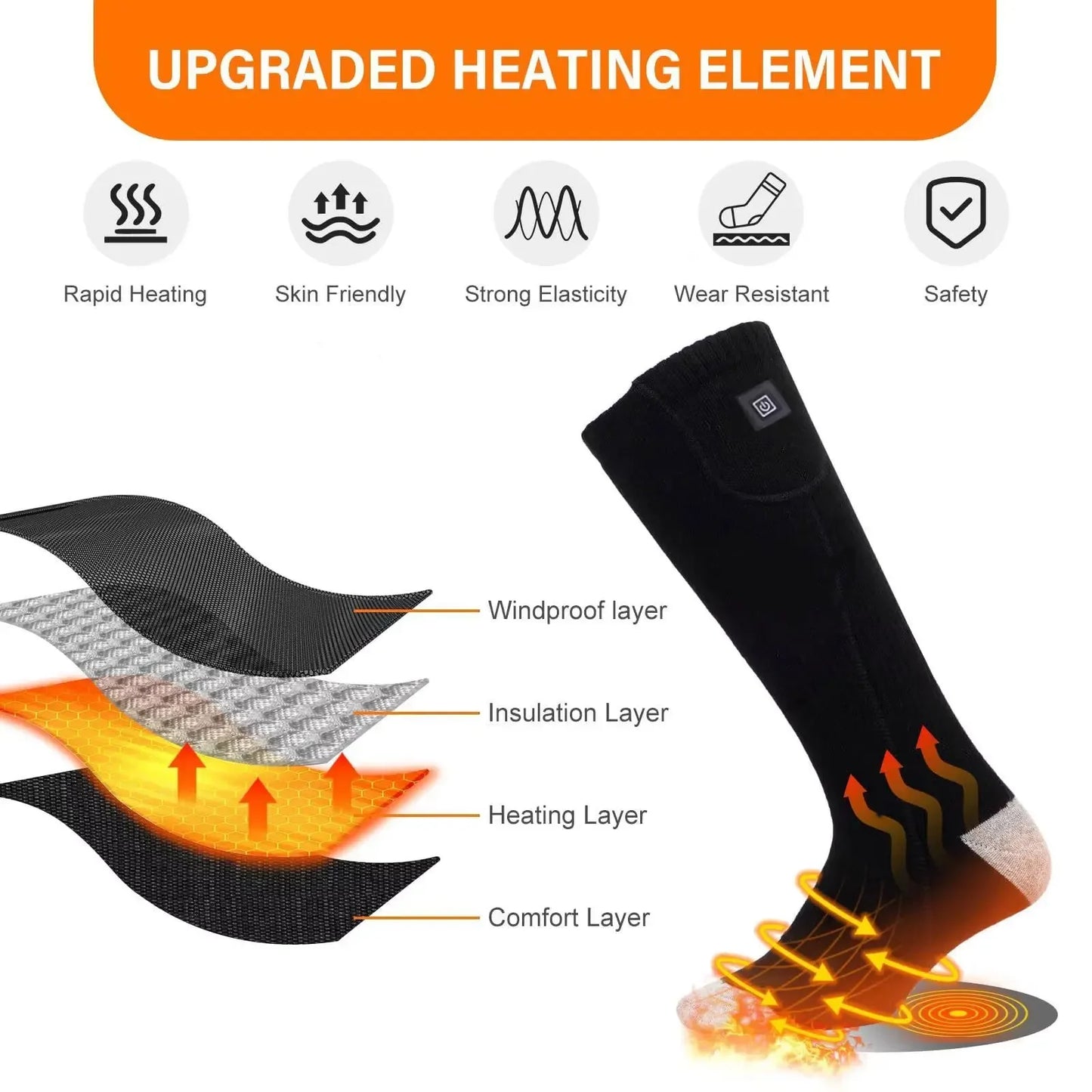 UltraWarm Rechargeable Heated Socks