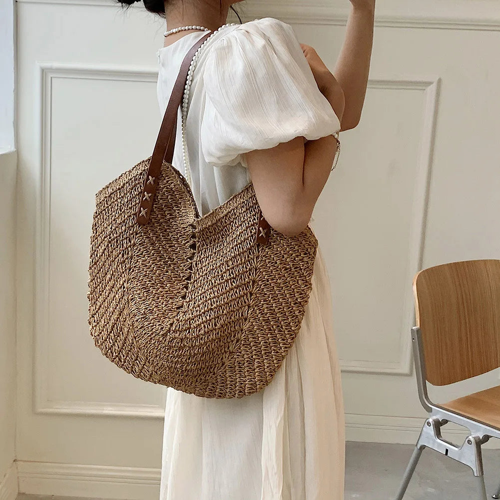 Stylish Summer Straw Tote