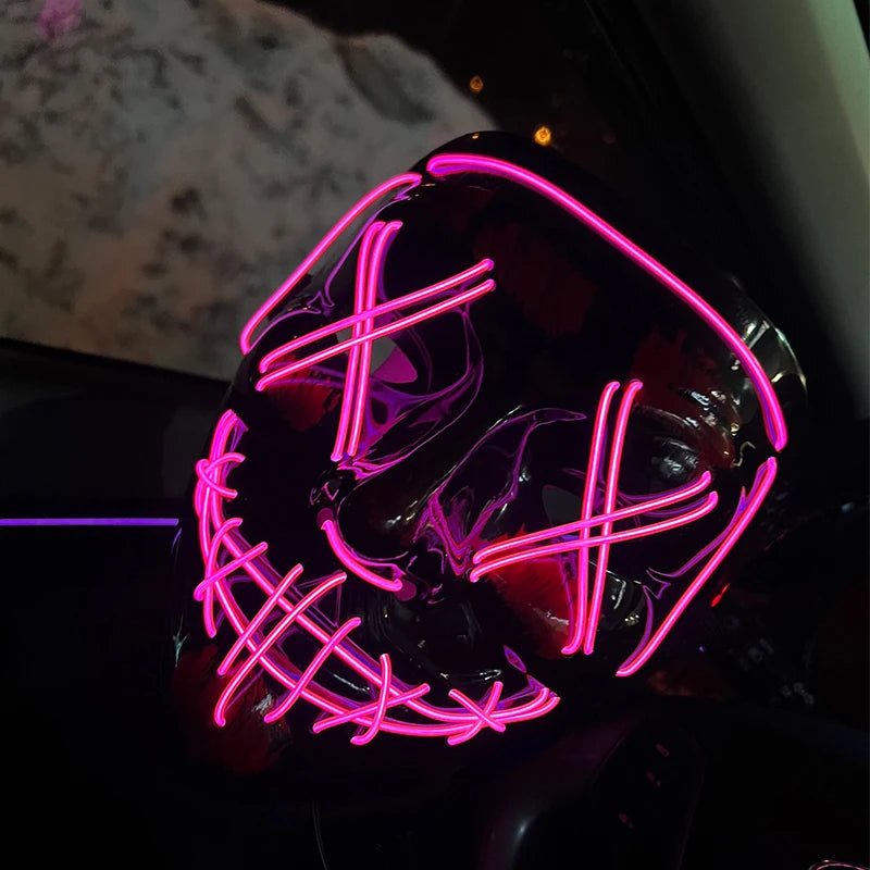 Crossed Out | LED Halloween Mask