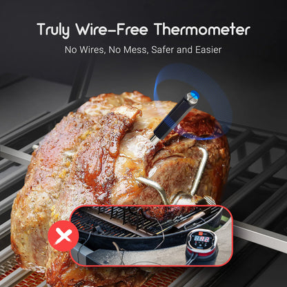 Wireless Meat Thermometer – Digital Cooking Thermometer with Wireless Probe | Remote Range Food Thermometer | BBQ, Oven, Grill