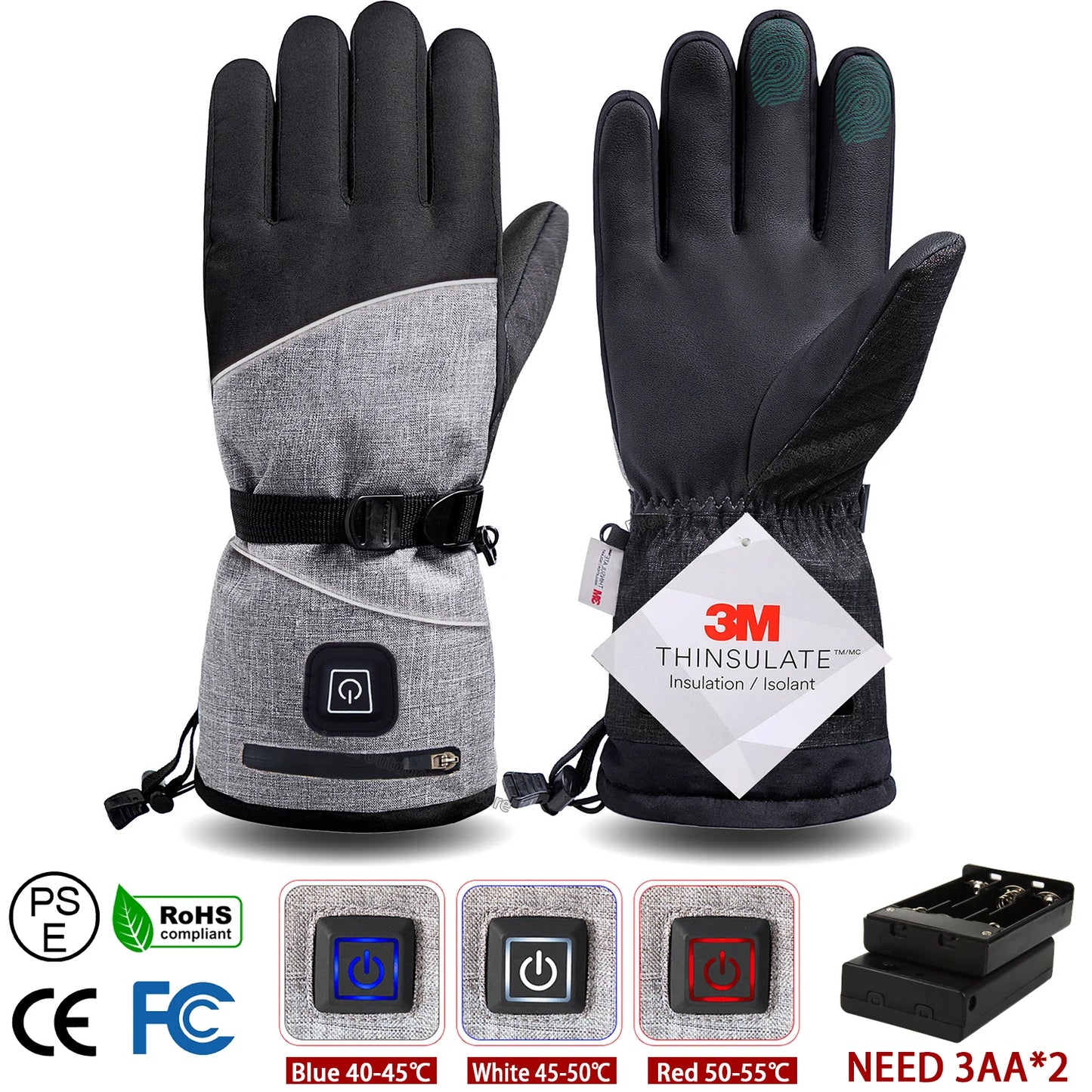 HeatMax Waterproof Winter Gloves