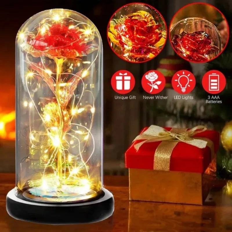 Golden Glow Rose Night Light