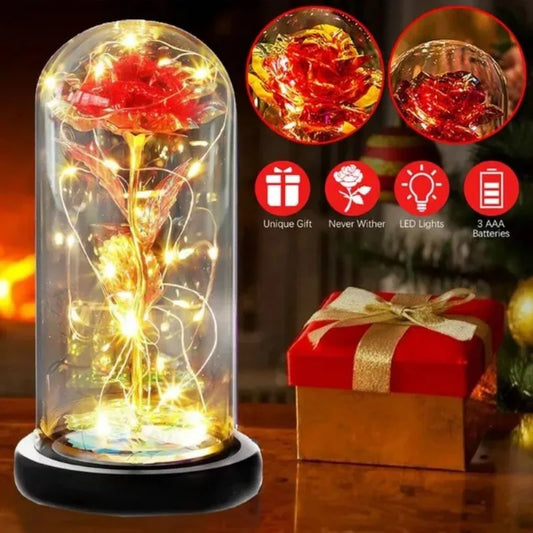 Golden Glow Rose Night Light