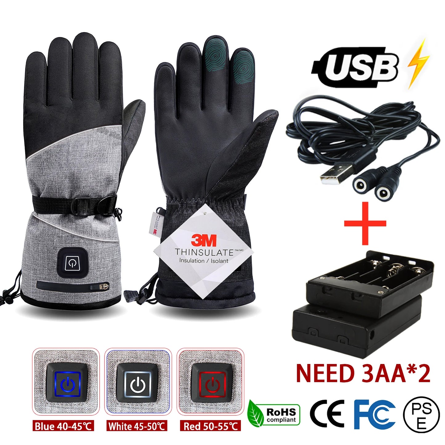 HeatMax Waterproof Winter Gloves