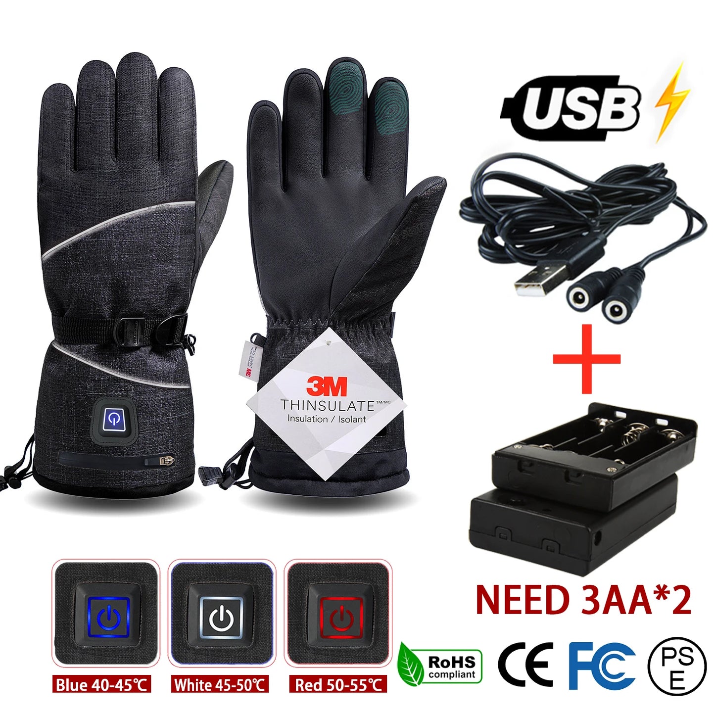 HeatMax Waterproof Winter Gloves